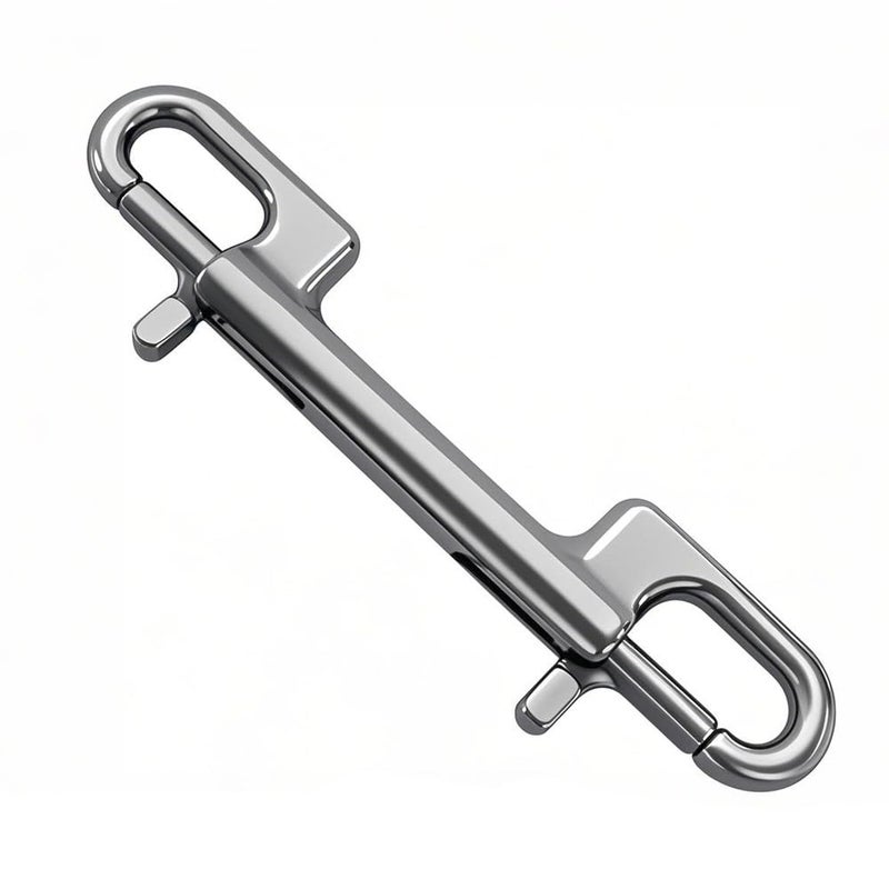nerilee Heavy Duty Double Ended Bolt Snap Stainless Steel Double Ended Snap Clips Double Eye Bolt Snap Hooks Buckle Chain Diving Clips - Image 1